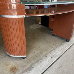 Wood Nail Tech Table 