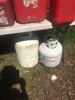 Propane tanks 5gal bbq size and bigger 7gal