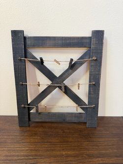 Rustic Wood Photo Clip Display Frame