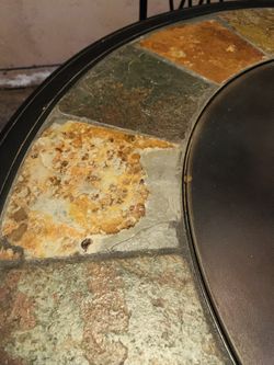 Beautiful Glass With Granite Bar Height Table With 4 Chairs