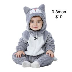 Kitty Car Baby Infant Costume Halloween / Disfraz de Gato Bebe 0-3 Mon