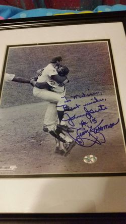 Jerry Grote / Jerry Grossman Autograph Frame Picture