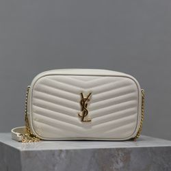 Saint Laurent ysl LOU White Crossbody Bag Camera Bag