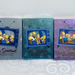 THE SIMPSONS COLLECTOR'S EDITIONS COMPLETE SEASONS 1, 2, 3 DVDS EUC