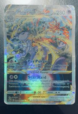 Mewtwo Vstar GX Pokemon card ultra rare PSA 8