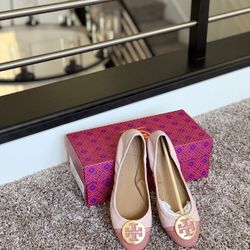TORY BURCH minnie cap-toe ballet