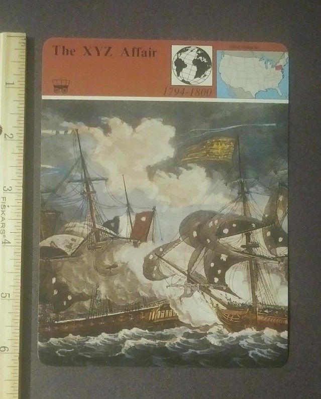 1979 Panarizon The XYZ Affair France Demands A Bribe Merchant Ship French Privateer Large Over-sized Card Collectible Vintage Italy