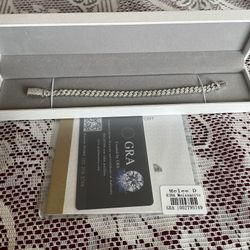 8mm 6.5 In Moissanite Bracelet 