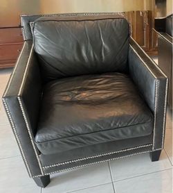 Crate & Barrel Leather Sofa Chair