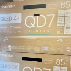85 Tv $55 Down On Finacing Free Delivery 6 Month warranty 85 Tv  Hisense Smart 4k Hdtv 