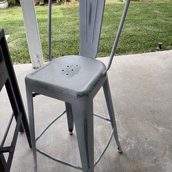 High metal chair