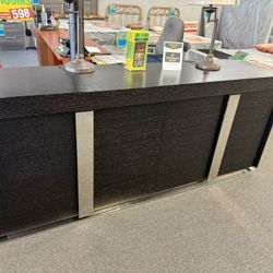 Designer Buffet , Espresso Wood / Chrome , 