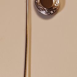 Silver Hat Pin With Opening Locket