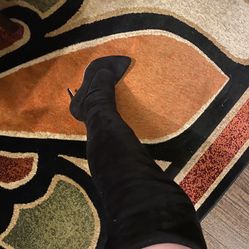 Black Knee High Boots 