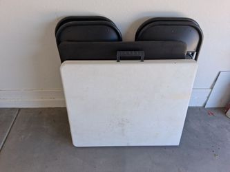 Two Card Tables 4 Chairs - Great Condition