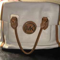 Michael Kors White Leather Crossbody Purse