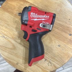 Milwaukee M12 FUEL 12V Lithium-Ion Brushless Cordless Stubby 3/8 in. Impact Wrench (Tool-Only)