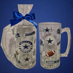 Cowboys glass mug