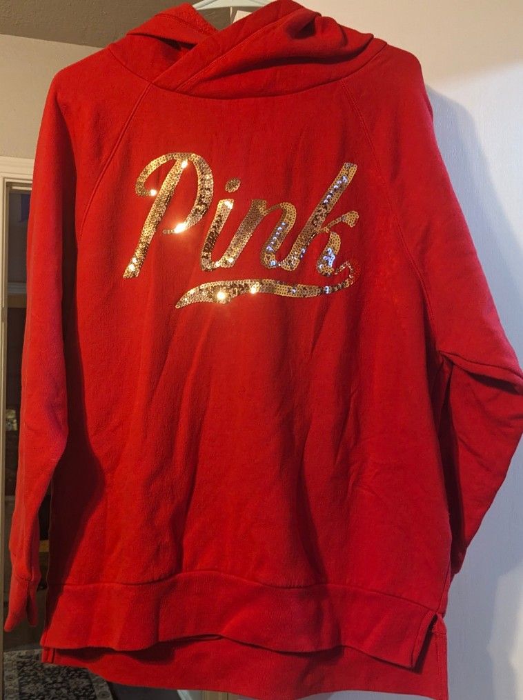 VS PINK HOODIE AND PULL OVER SWEATER BUNDLE BOTH NWOT AND SIZE MED