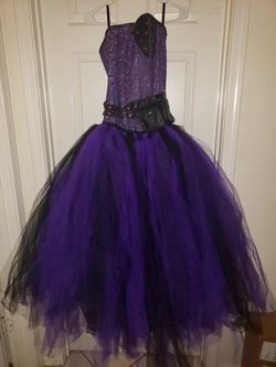 Purple and Black prom dress