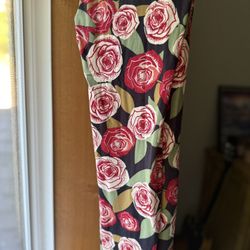 Rose Print LuLaRoe Leggings OS