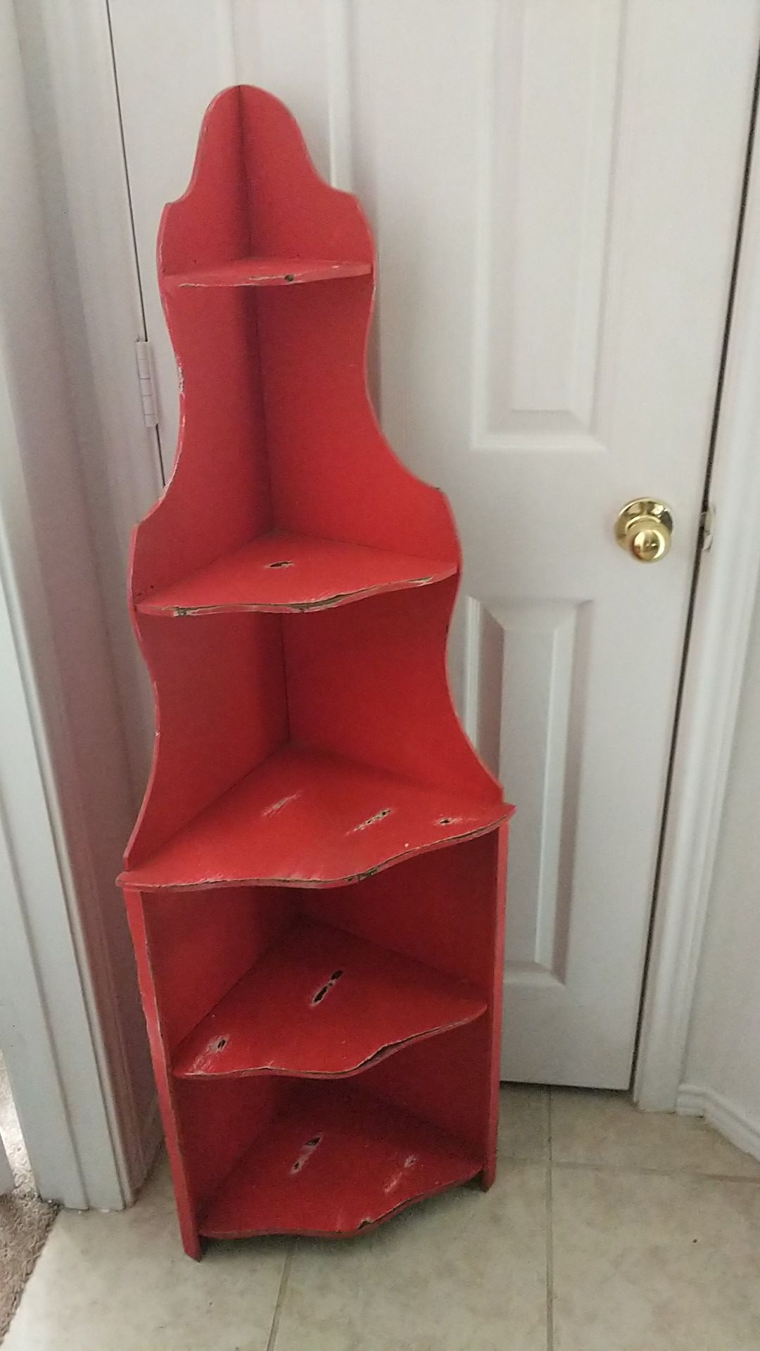 Small red shelf