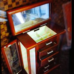 Vintage Mele Jewelry Armoire