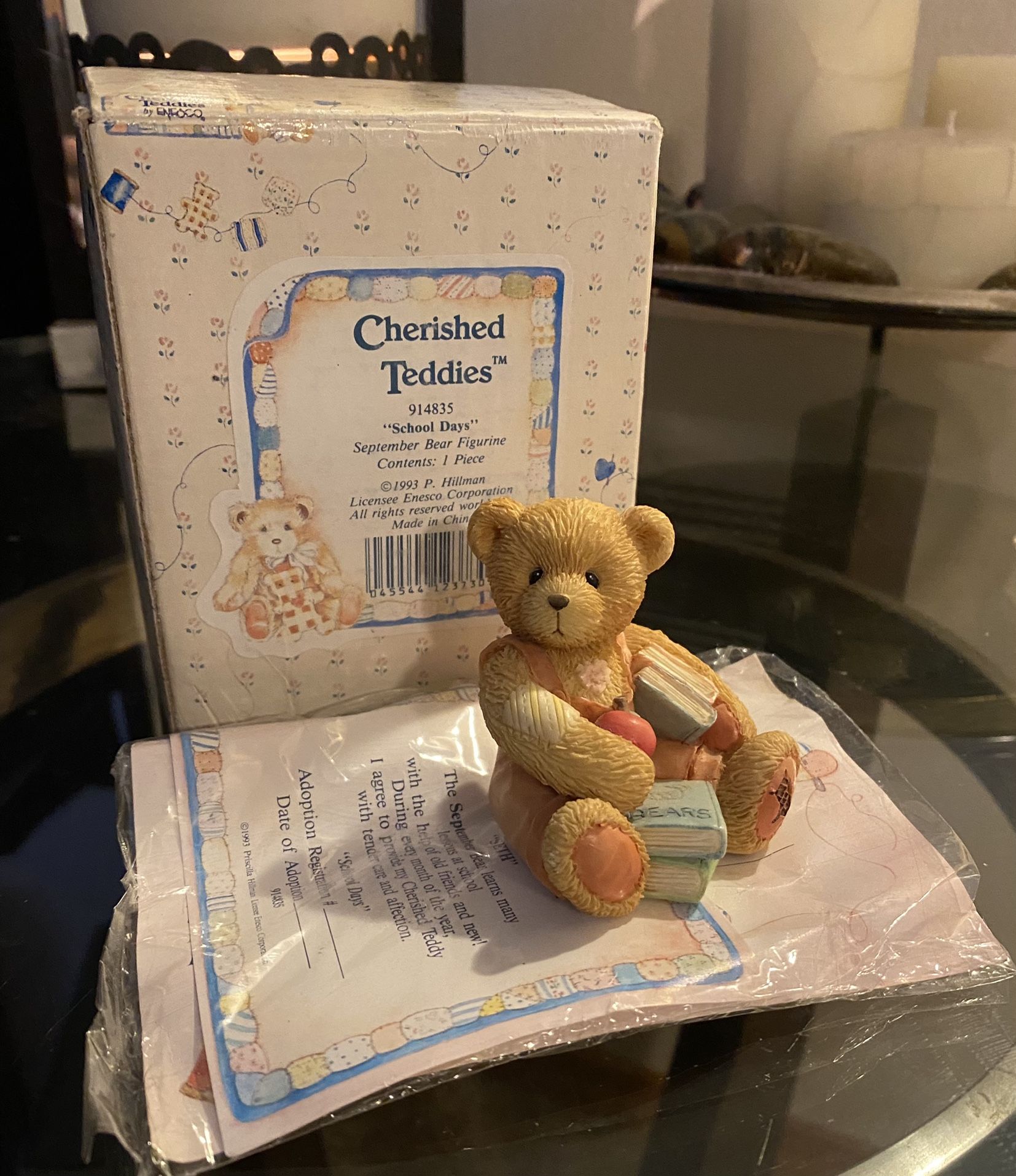 New Original Cherished Teddies “School Days” Bear | Seth | 914835