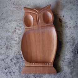 Wooden Owl Dish/Decor, PhilCraft, Phillipines