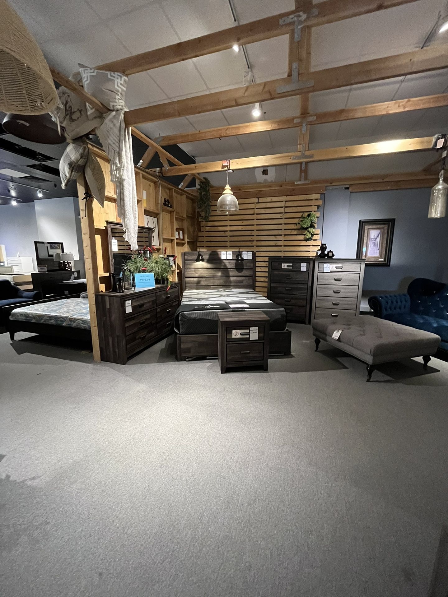 Queen Bed Frame, Dresser, Mirror And Nightstand