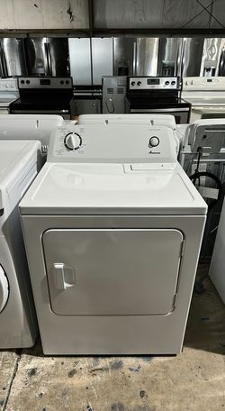 Amana White Basic Dryer - Automatic Dry