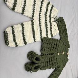 Crochet Handmade Set 0-3 Months 