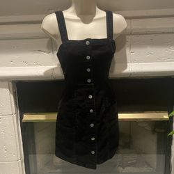 H&M Zip-front Overall Black Dress
