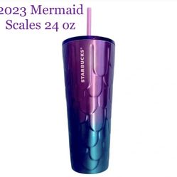Starbucks Siren Tail Stainless 24 Oz Cold Cup Faded Purple