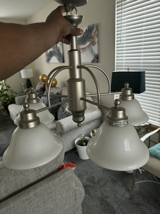 CHROME CEILING LIGHT FIXTURE