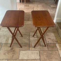 Two Wood Tv Trays