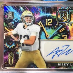 2024 Wild Card QB1 On The Clock Rainbow Color Explosion  Riley Leonard 1 Of 1 Autographed Card 