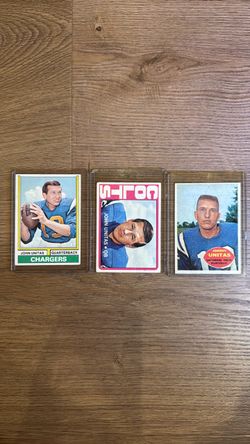 Johnny Unitas Vintage Football Card Lot of 3 - 1959 Topps #1 Colts Chargers