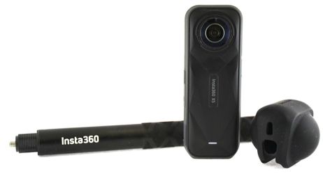 Insta360 X5 8K 360° 3-In-1 Action Camera Bluetooth w/ Stick & Battery + Silicone head case