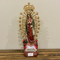 Imagen de la Virgen de Guadalupe / Our Lady of Guadalupe 15x6.5x4.5” $20