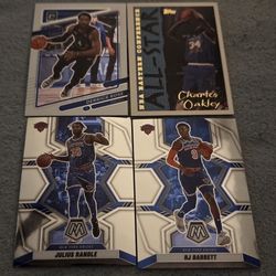 Lot of 4 New York Knicks MBA Basketball Cards