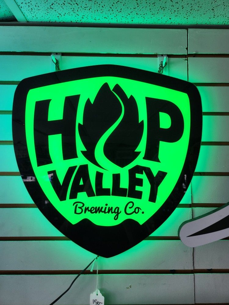 Hop Valley Brewing Co. LED Bar Sign
