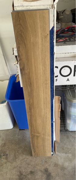 Unopened boxes of flooring