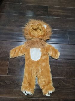 Newborn infant lion Halloween costume, 0 to 6 months.