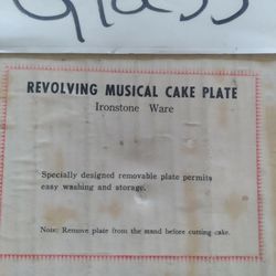 Vintage Musical Cake Plate