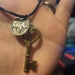 Taurus Zodiac Key Necklace