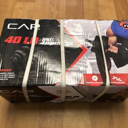 40lb Vinyl dumbbell set