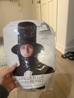 Abraham Lincoln Hat + Beard Set New