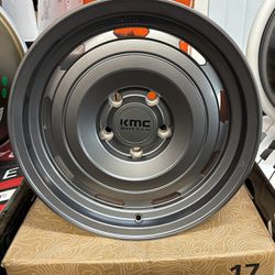 KMC Wheels Matte Gray And Tires 17 Fits Most Jeep Gladiators