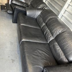 LA-Z-BOY Leather Couch & Recliner Set